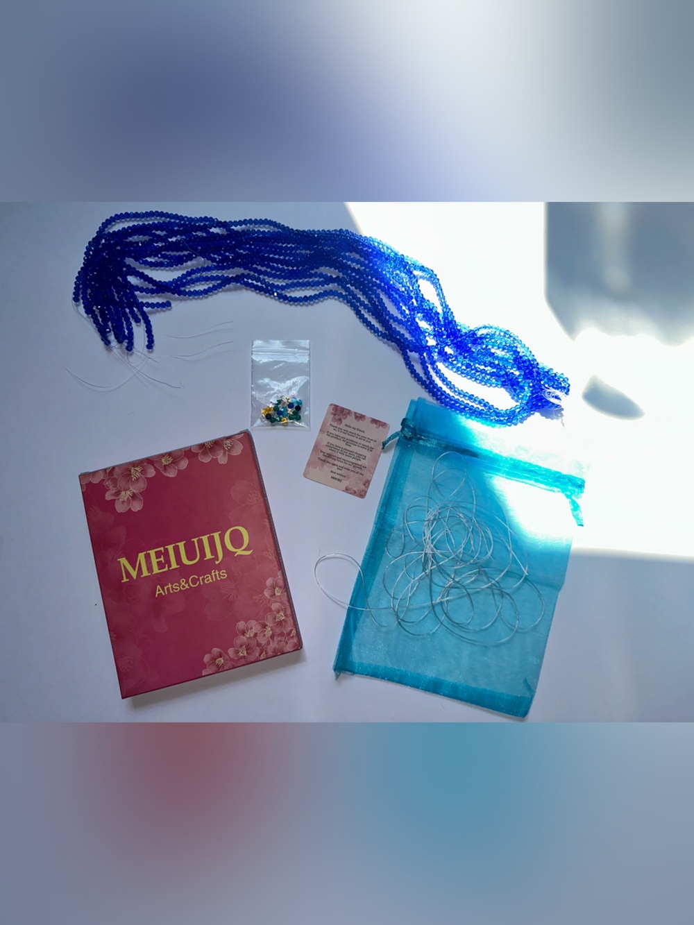 Blue Bead Jewelry Kit with Multi-Strand Components